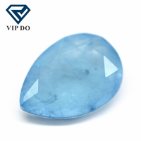 6*8-10*14mm pierre de fusion bleu turquoise clair à facettes en forme de poire avec y compris pierre précieuse cristal artificiel tourmaline gemmes