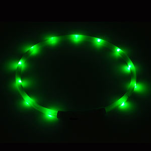 <span class=keywords><strong>Collar</strong></span> brillante LED recargable por USB de silicona para perros, collares LED intermitentes para caminar para mascotas - Product Image 5