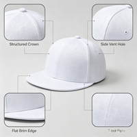Gorras Deportivas Snapback de Alta Calidad con Visera Plana, Tallas 56/57/58/59/60/62/64cm, para Hombre, Gorras Personalizadas con Visera Plana