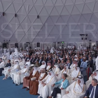 Extérieur personnalisé 25M 30M Trade Show géodésique grande tente dôme pour les événements de fête