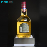 Présentoir acrylique LED pour bouteilles de vin et de liqueur DSP Vietnam Factory avec glorificateur éclairé pour comptoirs et accessoires de verres