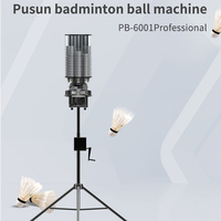 Machine de navette de badminton professionnelle avec lancement à plusieurs vitesses et équipement d'entraînement de système de contrôle d'application intelligent pour entraîneurs