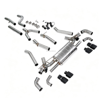 Système d'échappement pour BMW Série 5 540i G30 B58 3.0T 2017-2023 SS304 avec double valve, silencieux simple, embouts quadruples, tuyau CatBack