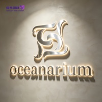 Lettres lumineuses 3D personnalisées en acier inoxydable de qualité supérieure, enseigne rétroéclairée à LED avec halo inversé, logo mural pour entreprise, décoration commerciale