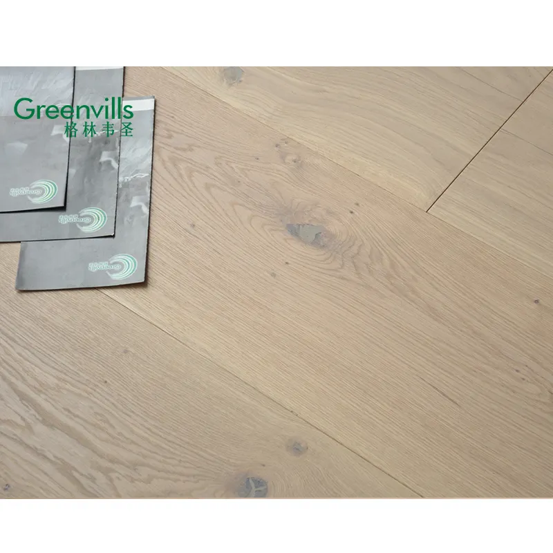15mm espessura ampla prancha natural carvalho piso de madeira maciça liso/escovado Europeu carvalho branco engenharia revestimento de madeira para venda