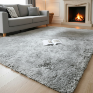 Tapis d'intérieur moderne super doux et soyeux pour chambre à coucher, tapis moelleux et duveteux pour salon et chambre d'enfant - Product Image 2