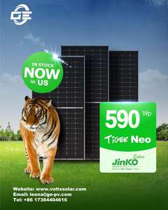 USA Lagerbestand <span class=keywords><strong>CA</strong></span> Lager Jinko Dach-Solarpanel auf Lager 590W N-TYP Solarpanel - Product Image 2