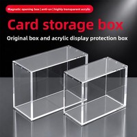 Boîte à fermoir magnétique en acrylique haute transparence, étui de formation ETB, présentoir de cartes de jeu, protège-cartes à collectionner