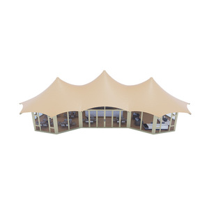 Carpa Redonda de Cristal para Eventos, Gazebo de Membrana Blanca Impermeable, Construcción Modular de Aleación de Aluminio para las Cuatro Estaciones - Product Image 4