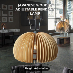 Lámpara de Techo Colgante de Hierro y Madera con Forma de Calabaza, Estilo Retro Rústico, para Comedor, LED Blanco Cálido, Regulable, Ra90 - Product Image 2