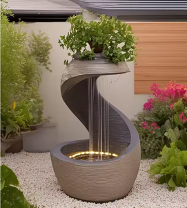 Fuente de Resina con Forma de Cabeza de León y Cascada de Roca, con Bola de Cristal Rodante y Luces LED, para Interiores, Económica y Elegante, Venta al por Mayor - Product Image 3