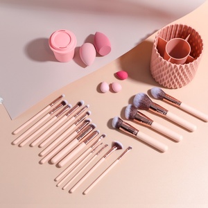 Juego de Brochas de Maquillaje de Alta Gama de 18 Piezas con Tubo de Almacenamiento y Algodón de Huevo, Venta al por Mayor de Fábrica, LOGO Personalizado - Product Image 4