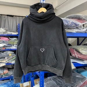 Felpa con Cappuccio Oversize da Uomo, Personalizzata, Stile Streetwear, in Pile, con Maschera Integrata, Spessa 500g, Calda, Ricamata, Vestibilità Ampia, per Commercio all'Ingrosso - Product Image 4
