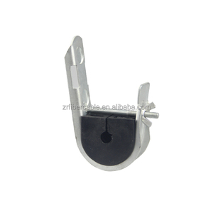 FTTH – pince de <span class=keywords><strong>Tension</strong></span> de fil de chute en acier galvanisé à chaud, crochet en J, pince de <span class=keywords><strong>Suspension</strong></span> isolée, raccord de câble ADSS à Fiber optique