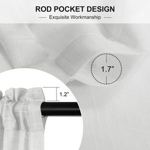 Bon marché Rouleau de tissu transparent en faux lin pour rideaux en voile de salon Fenêtre de maison de luxe - Product Image 5