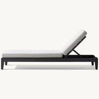 Chaise longue de plage pliable de luxe moderne, chaise longue en métal aluminium, mobilier d'extérieur pour hôtel, utilisation en piscine