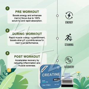 Custom Pre Workout Oral Strips Endurance Recovery Muscle Growth <b>Creatine</b> Monohydrate Energy Supplement for Mouth Melting Flim - Product Image 3