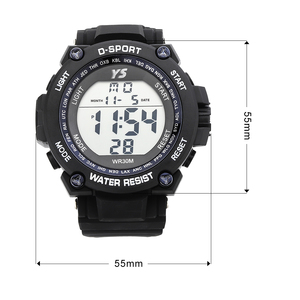 Montres numériques analogiques multifonctions LED intelligentes pour enfants, étanches WR30M, pour le sport, avec date, <span class=keywords><strong>alarme</strong></span>, <span class=keywords><strong>chronomètre</strong></span>, pour hommes, femmes, cadeau - Product Image 6