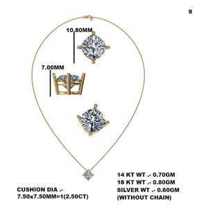 Colgante de oro con diamante refinado cultivado en laboratorio que muestra un diseño limpio, procedencia ética y elegantes collares de oro fino. - Product Image 5