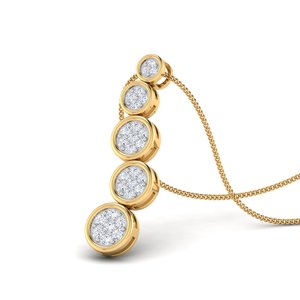 Collier pendentif en diamant de laboratoire personnalisé en argent sterling 925 avec plaqué or bijoux de mode pour les femmes cadeau de fête - Product Image 2