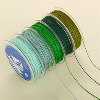 Vente en gros de corde tissée à la main de 0.8mm, cordon en satin perlé avec nœud chinois, corde en nylon