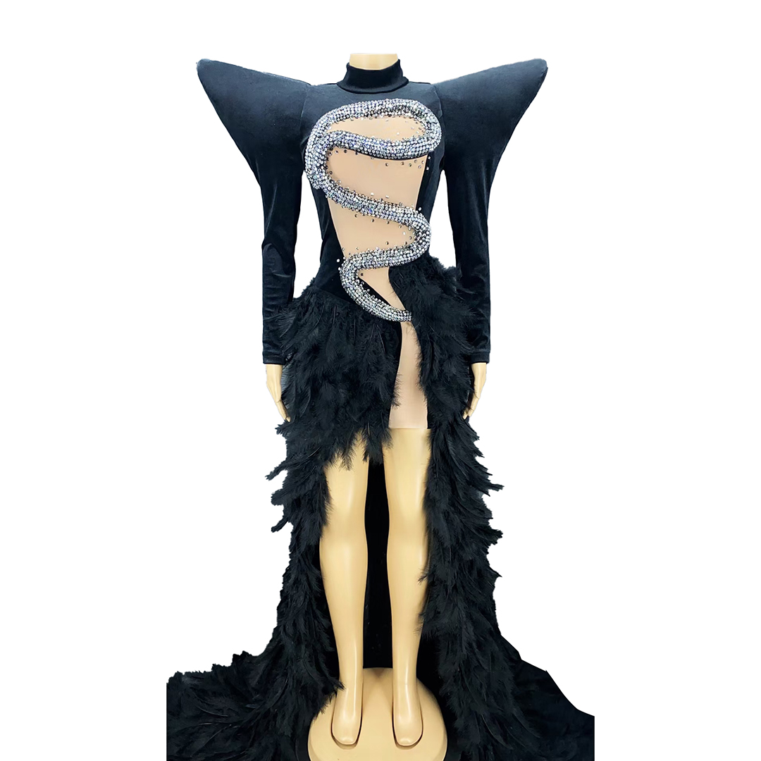 Snake Gown - 2025 New Design Rhinestone Party Wear