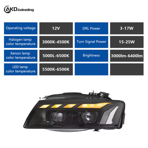 Conjunto de Faros LED para Audi A5 2008-2012, Actualización de Estilo RS, Luces de Circulación Diurna, Señal de Giro Secuencial - Product Image 2