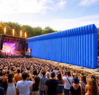 Barrière acoustique gonflable portable, clôture insonorisante pour le contrôle du bruit sur les chantiers de construction, barrière acoustique gonflable