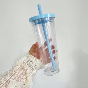 24Oz Acrylic Pre Drilled Snow Globe Boba <b>Cup</b> Kids Gifts Leak Proof Snowglobe Tumbler <b>With</b> <b>Lid</b> Plug - Product Image 4