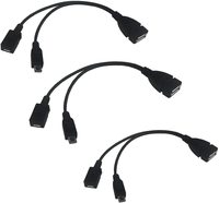 Magelei Kabel OTG, Kawat dengan Pengisi Daya Mikro USB 2 Dalam 1 20CM untuk Ponsel Android Tablet Dll