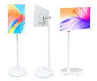 Monitor Inteligente Portátil con Pantalla Táctil de 32 Pulgadas, LED Blanco, Android 12, Batería Integrada, con Ruedas, Fitness, 60Hz, FHD, 1080p