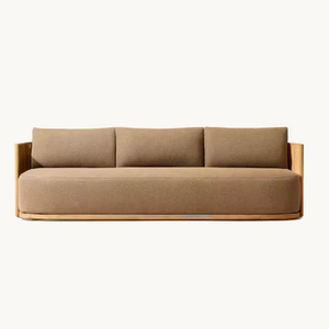 Conjunto de Sofás Modernos de Teca Sólida para Exteriores, Muebles de Jardín Impermeables, Adecuados para Patios, Terrazas, Villas, Hoteles - Product Image 4