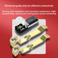Conector Rápido D2, Bloque de Terminales para Cables, Conector de Cable para Iluminación LED, Conector Enchufable de 2 Pines sin Herramientas, Material de Cobre