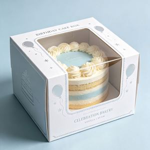 Eco-Friendly Recyclable Soft Bakery Cinnamon <b>Roll</b> Box Clear Window Rigid Paperboard Packaging for Food Display Takeaway - Product Image 4