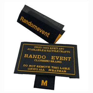 Etiqueta Cosida Plegable Personalizada con Logotipo de Marca para Cuello de Vestido, Camiseta, Ropa, Sombrero, Etiquetas Tejidas de Lujo Recicladas - Product Image 2