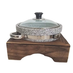 Olla caliente de piedra coreana Natural, platos de sopa de piedra <span class=keywords><strong>Sukiyaki</strong></span> japonesa, ollas para servir con tapa de vidrio - Product Image 3