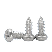 Vis autotaraudeuses à tête cylindrique fraisée en croix en alliage d'aluminium 6063 zingué M4*10, vis légères pour tôles