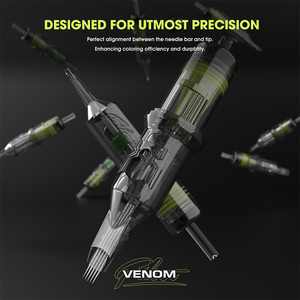 Filtro Venom profesional desechable OEM personalizar agujas de cartucho de tatuaje con membrana, cartuchos de tatuaje de Punta transparente - Product Image 4