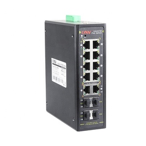 8 12 16x10 100 1000 기본 TX POE RJ45 포트 8 기가비트 및 4x1G SFP 산업용 이더넷 POE 스위치 (IPS33148PFM)