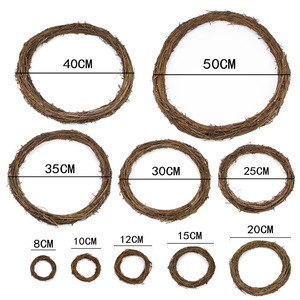 Factory Sale Garland <strong>Wreath</strong> Rattan Lantern <strong>Wire</strong> Dried Wooden <strong>Wreaths</strong> Grape Vine <strong>Wreath</strong> - Product Image 2