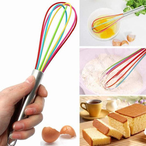 <span class=keywords><strong>Fouet</strong></span> en silicone avec poignée en acier inoxydable, outil de <span class=keywords><strong>cuisine</strong></span>, batteur à oeufs robuste pour la cuisson, le mélange, le battage et l'agitation Sma - Product Image 4