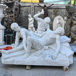 Escultura de Mármol de Jesús Portando <span class=keywords><strong>la</strong></span> Cruz, Tamaño Real, para Proyectos Religiosos en Exteriores, con 14 Estaciones de <span class=keywords><strong>la</strong></span> Cruz - Product Image 3