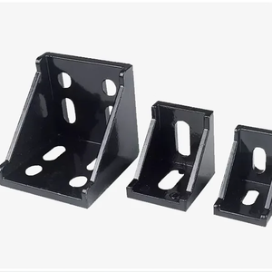 Connecteurs d'angle noirs pour profilé en aluminium série 2020 3030 4040 4080 cadre de course Sim support de connexion à angle de 90 degrés - Product Image 1