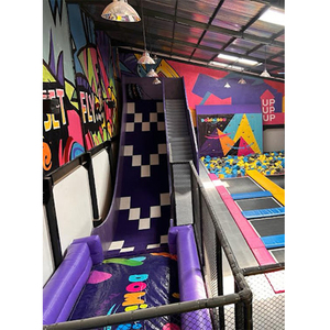 QiaoQiao équipement de terrain de jeu intérieur personnalisé vente chaude fournisseur de qualité de <span class=keywords><strong>parc</strong></span> de trampoline de couleur jaune <span class=keywords><strong>vert</strong></span> bleu - Product Image 4