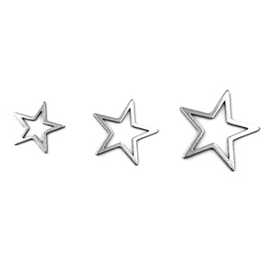 Colgante hueco de estrella de cinco puntas de acero inoxidable para la fabricación de pendientes, accesorios de joyería H1061 - Product Image 1