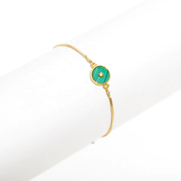 Bracelet personnalisé Amazonite gris ormeau bleu apatite pierre de soleil lapis pierre naturelle boîte en or chaîne fermoir coulissant réglable