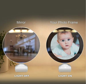 अनुकूलन योग्य ए 2/ए 3/ए 4 का नेतृत्व जादू दर्पण फोटो फ्रेम लकड़ी के लिए आयताकार दिल आकार - Product Image 5