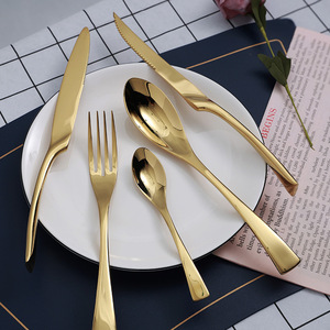 Ensemble de couverts à steak occidentaux Jin Huizhen, acier inoxydable 304, poli miroir, couteau, fourchette et cuillère - Product Image 3