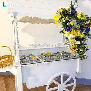LEDA Hot Sale Multipurpose Cylinder Display Cart <b>Rolling</b> Food Flower <b>Rack</b> for Event Retail Decoration - Product Image 2