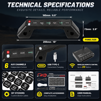 Panneau de commande à 6 interrupteurs pour Jeep Wrangler, voiture, camion, VTT, UTV, 12V, panneau de commande auxiliaire LED, style OEM